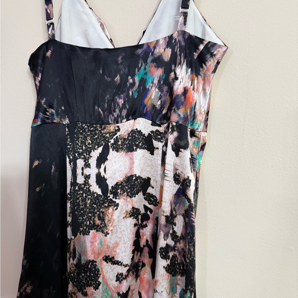 Ted Baker London 100% Silk Ruffle Spaghetti Strap Maxi Dress Gown Black 0 - Picture 7 of 11